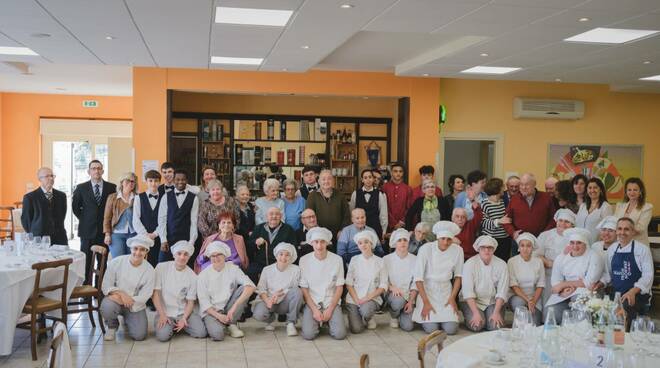 Pranzo conviviale per la Casa di riposo di Canelli alla Scuola Alberghiera di Agliano Terme