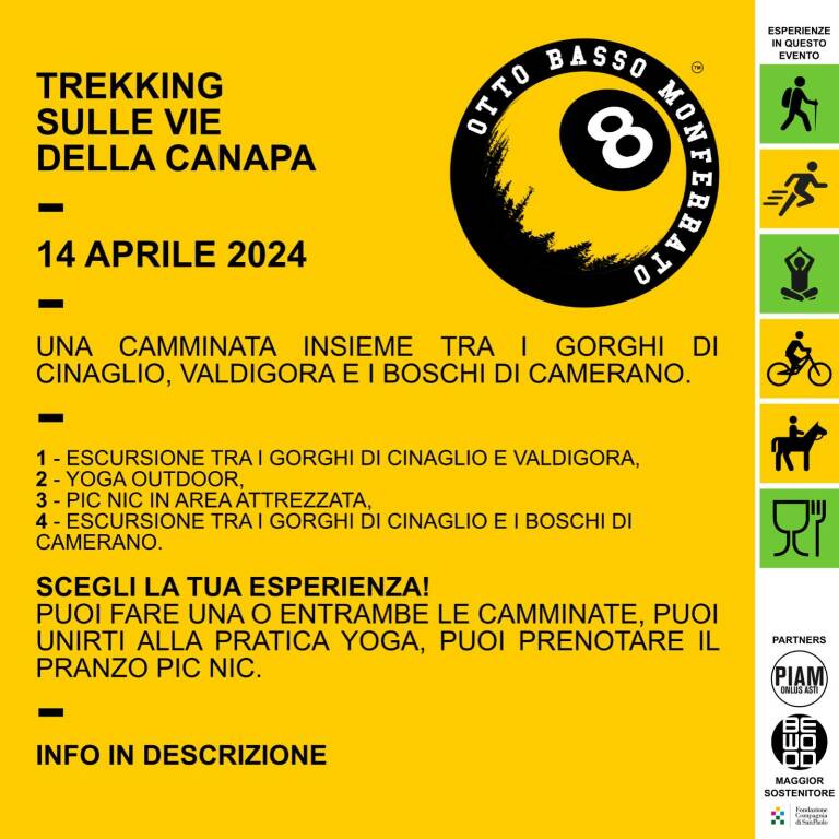 Trekking sulle vie della canapa