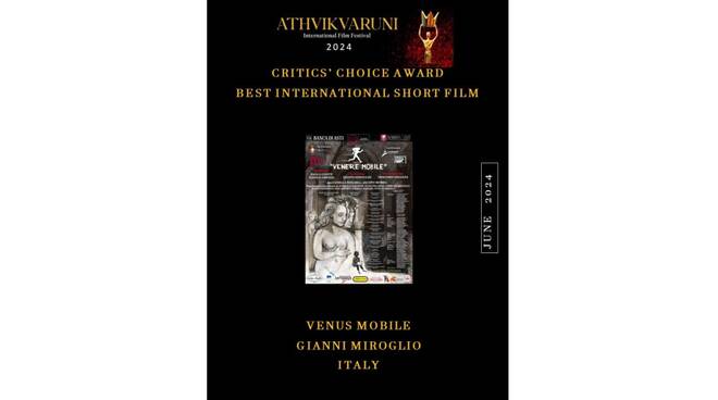 premio  cortometraggio "Venere Mobile" di Gianni Miroglio