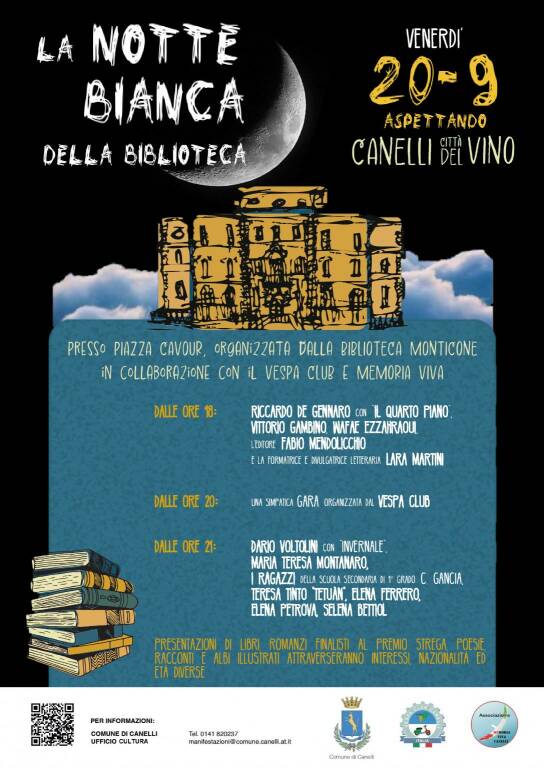 notte bianca biblioteca canelli